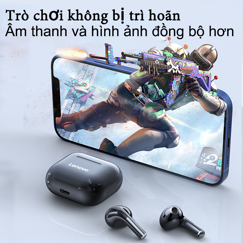 Lenovo LP40 Tai Nghe Bluetooth Tai Nghe Không Dây Mini Chất Hiệu Tai Nghe Bluetooth Chơi Thể Thao Có Mic Hỗ Trợ Gọi Video IOS