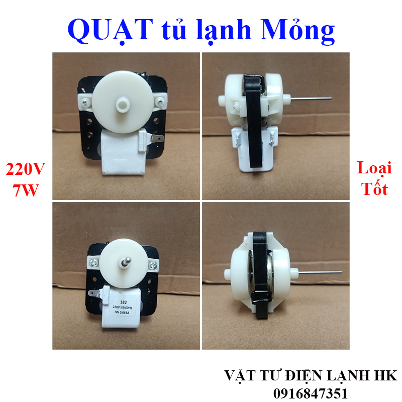Quạt tủ lạnh mỏng 220V - 7W Motor động cơ quạt tủ hàng Cao cấp