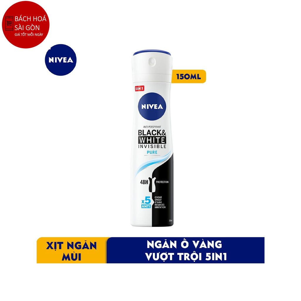 Xịt Ngăn Mùi NIVEA dành cho Nữ, chai 150ml