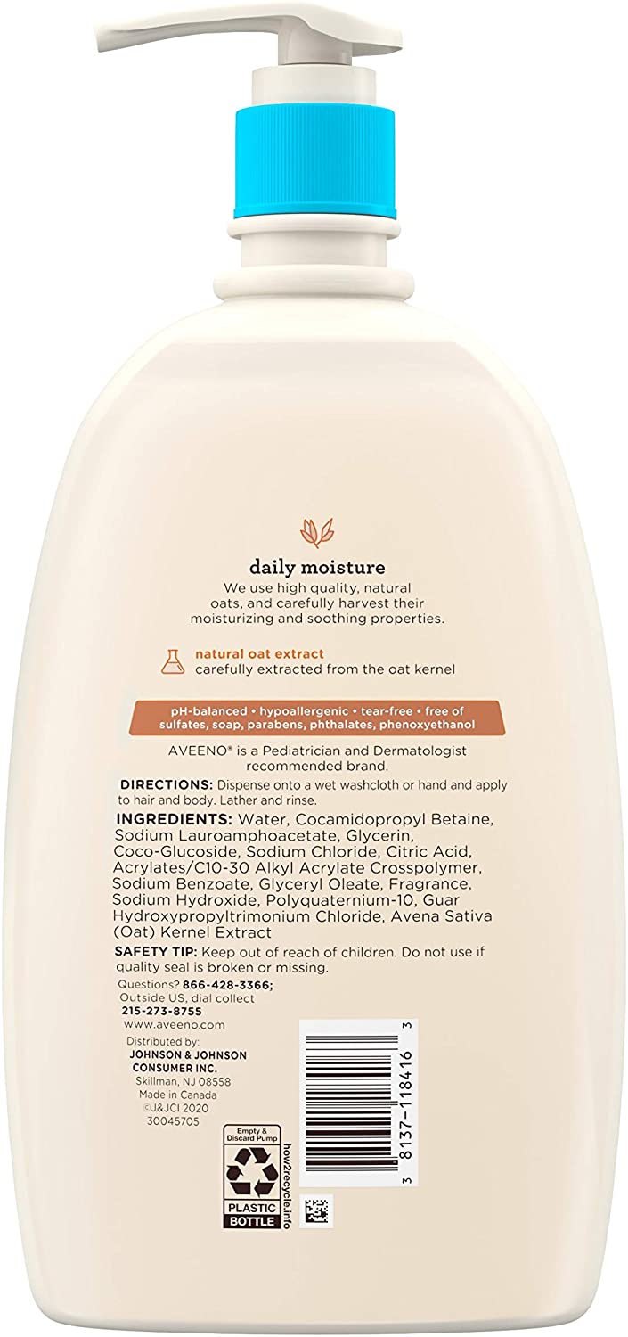 (MẪU MỚI) Sữa tắm gội cho bé Aveeno 532ml