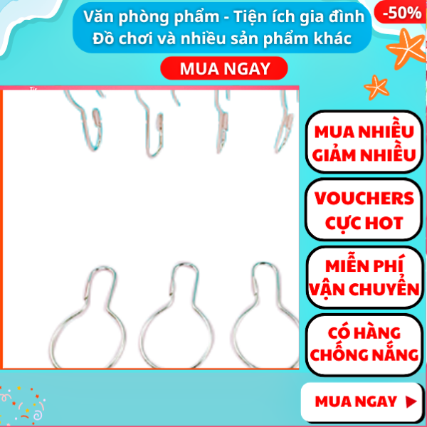 Móc kim loại treo rèm đa dụng chịu lực chắc chắn, treo rèm cửa sổ kim loại hình bầu siêu chắc tiện dụng, móc treo rèm cửa sổ bằng kim loại bền cứng siêu tiện lợi giá rẻ – Aplusmart