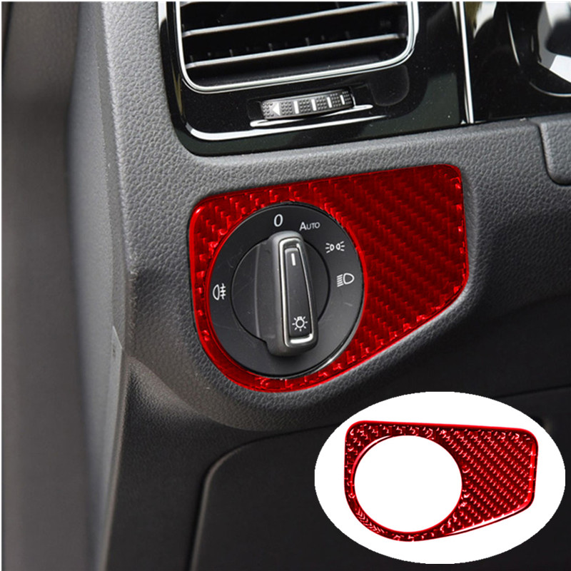 NEW 【Too much love!】Car Interior Decoration Protection Carbon Fiber Red ...