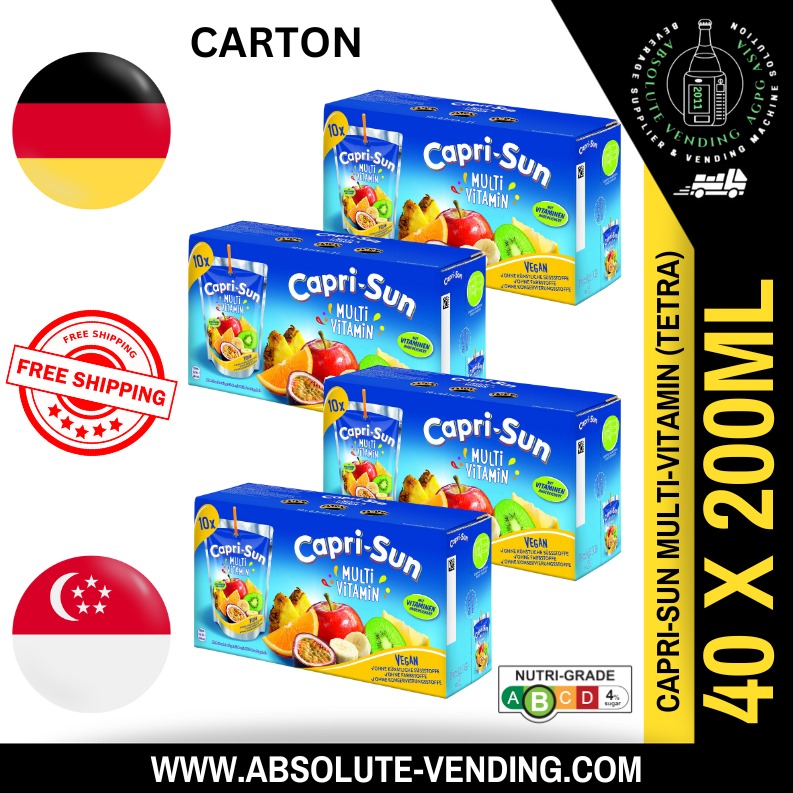 [BUNDLE PACK] CAPRISUN Multi Vitamin Juice 200ML X 10 X 4 (TETRA ...