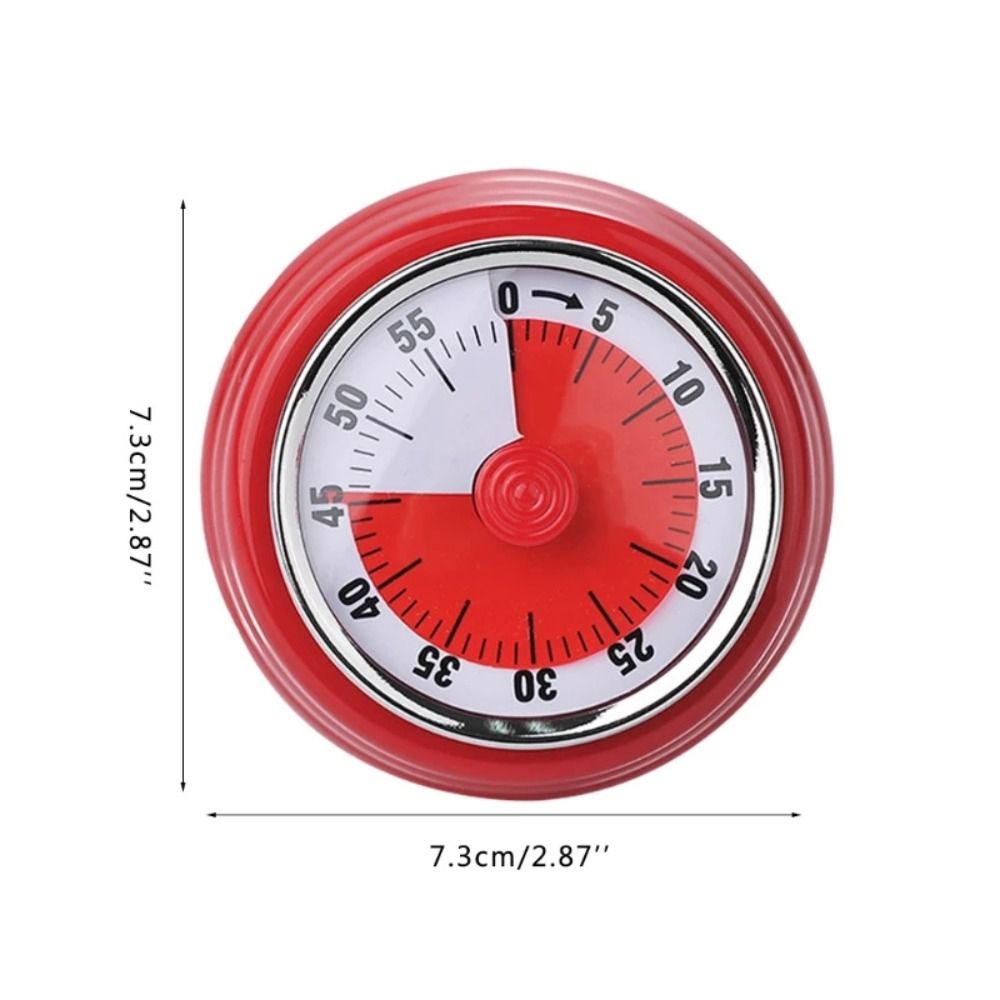 Small Stopwatch Timer Small 60-Minute Mechanical Timer with Loud Alarm Self-discipline Visual ...