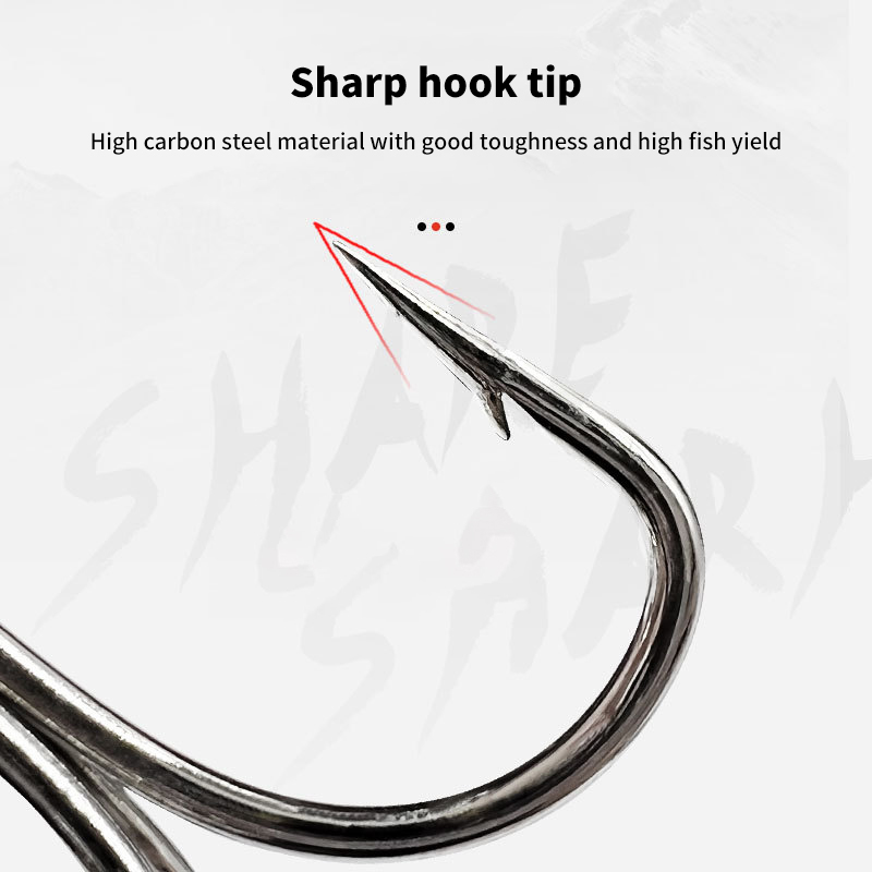 10pcs Sanben Hooks Lua Hooks Anchor Fishing Hooks Sea Fishing Hooks Triple Claw Anchor Hooks Silver Black Fishing Hooks 2#4#6#8#10# Creek.