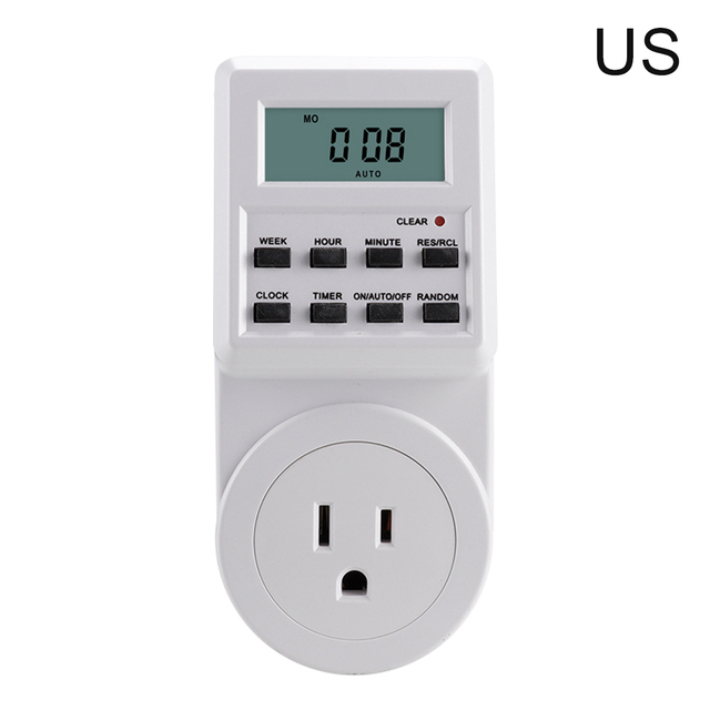 Eu Uk Au Plug Digital Weekly Programmable Electrical Wall Plug-In Power Socket Timer Switch Outlet Time Clock 220v 110v Ac. 