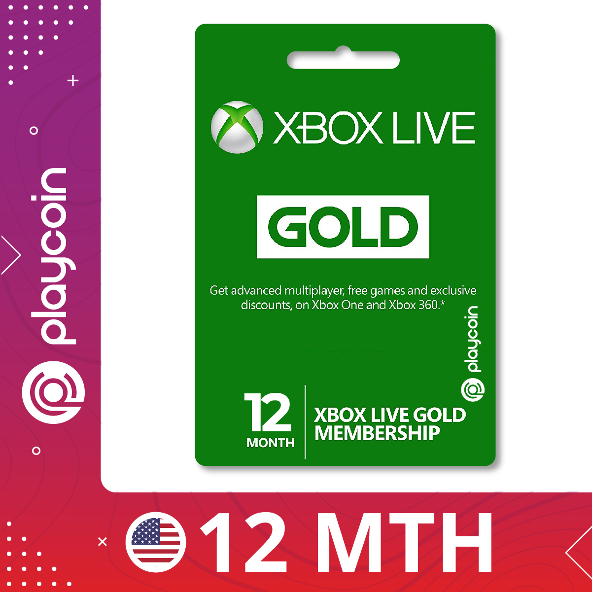 xbox live gold code 12 month membership