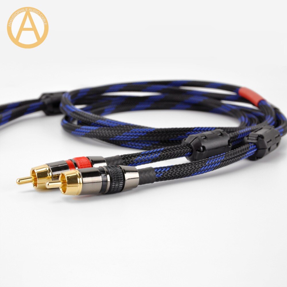 Hifi RCA Cable 4N OFC RCA Interconnect Cable 2RCA To 2RCA Male RCA