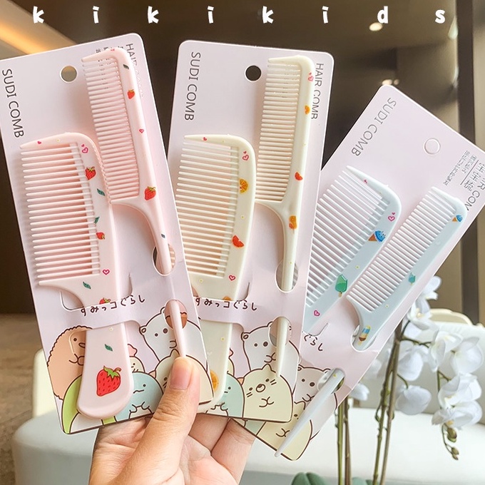 Lược chải tóc cute, đồ dùng cá nhân bỏ túi, set 2 lược