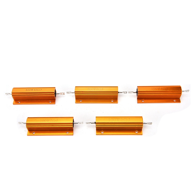 1/2/4/8/10 Ohm 100W Watt Shell Power Aluminum Housed Case Wirewound Resistor New.
