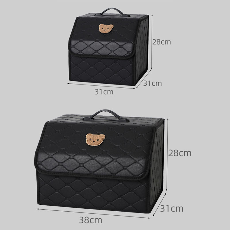 MUSHIQI [Miễn Phí Vận Chuyển]Cốp xe ô tô lưu trữ hộp đa chức năng da Xe Gấp lưu trữ hộp lưu trữ xe hộp cung cấp đồ nội thất