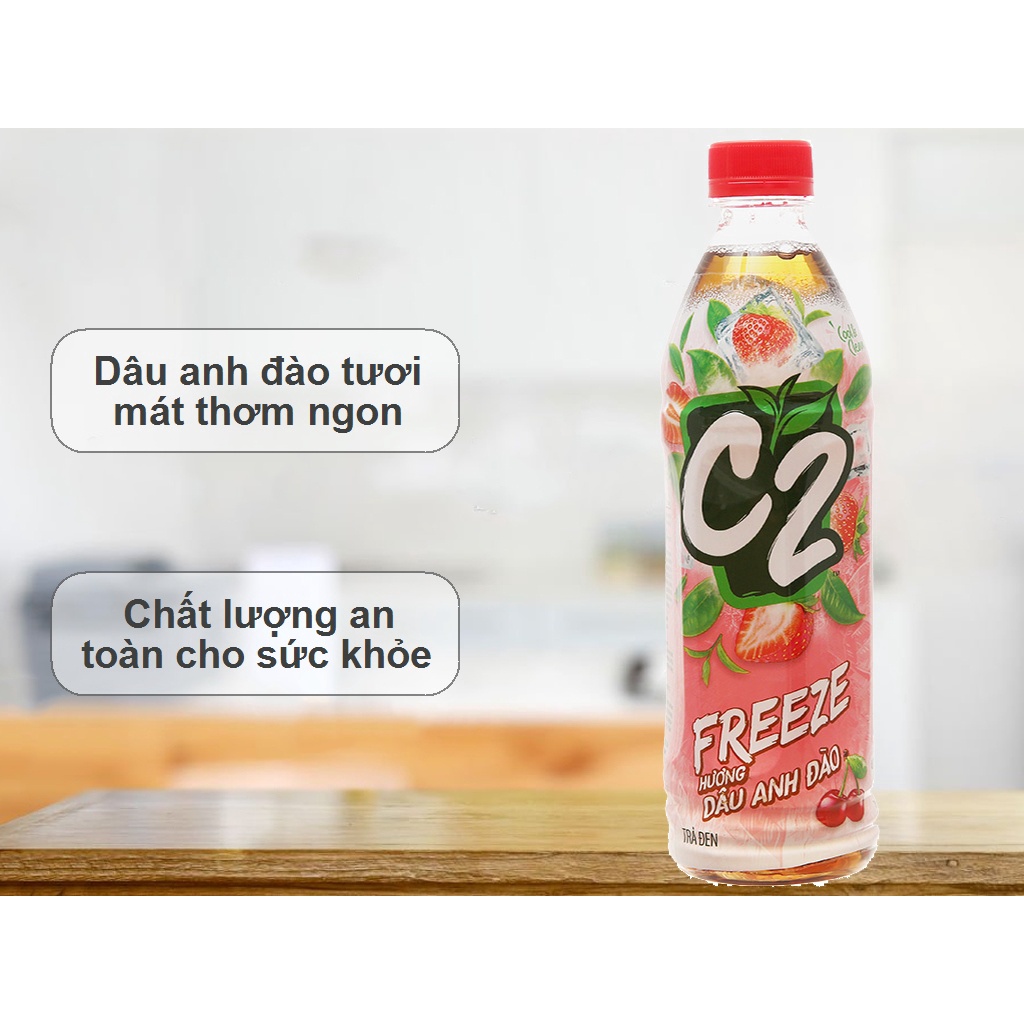 LỐC 6 CHAI TRÀ C2 ĐỦ VỊ 455ML
