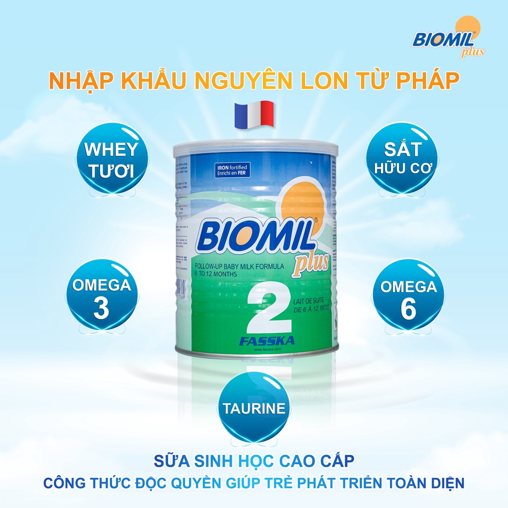 Sữa bột sinh học biomil plus 2 nhập khẩu pháp 800g - ảnh sản phẩm 4