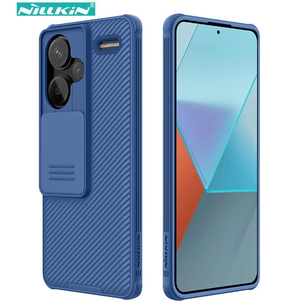 Nillkin luxury slide cover camera protection case for xiaomi redmi note 13 pro+ / pro plus 5g tpu edge pc hard back cover camshield pro phone case
