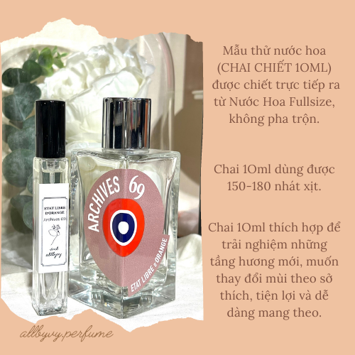 [10ml/5ml] Mẫu thử nước hoa ARCHIVES 69