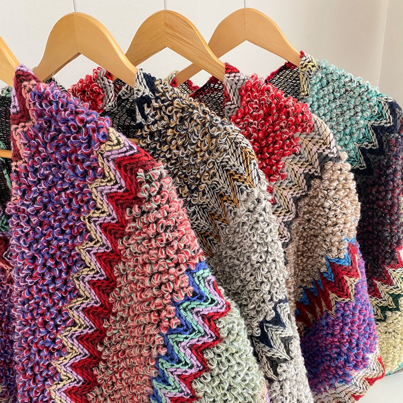 Khăn choàng len Boho thổ cẩm siêu xinh