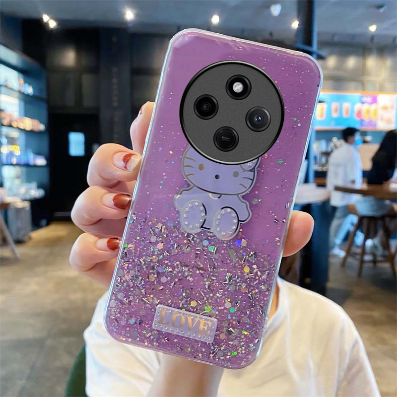 New Phone case Redmi 14C Back cover Sparkling Star Shell Kitty Cartoon Cute Soft Silicone Anti Drop for Xiaomi Redmi 14C case.