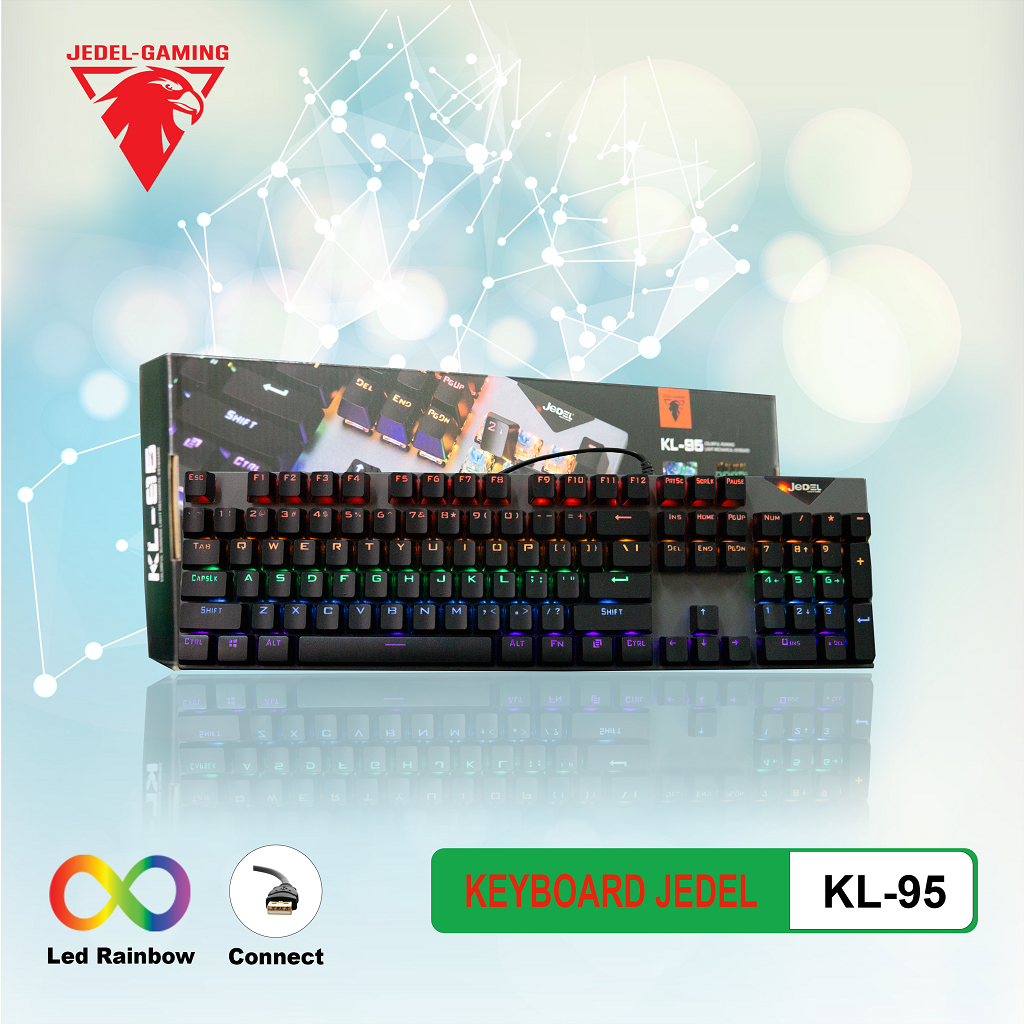 Bàn phím cơ jedel gaming led kl95