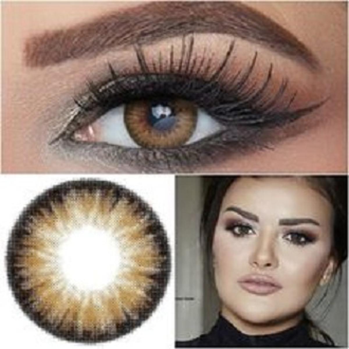Stylish new Eye Lens Event 3 Tone Brown Contact Lenses For Girls+ Free ...