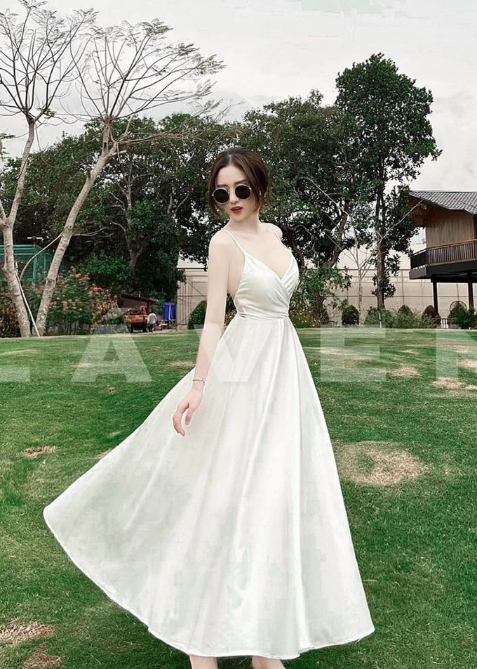 Váy Maxi Dài Đẹp Màu Trắng | Shopee Việt Nam