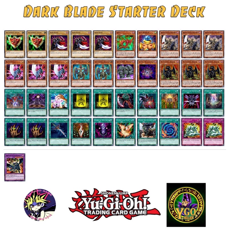 [ BÀI IN YUGIOH ] Bộ bài Dark Blade 41 lá.