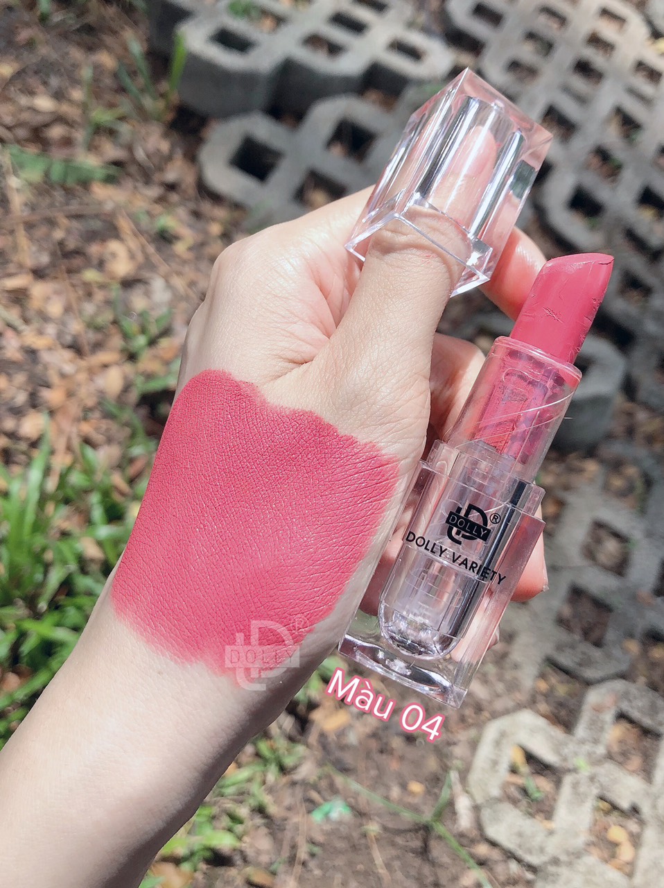 Son thỏi lì siêu mịn môi DOLLY VARIETY [Màu  Hồng phấn nude]