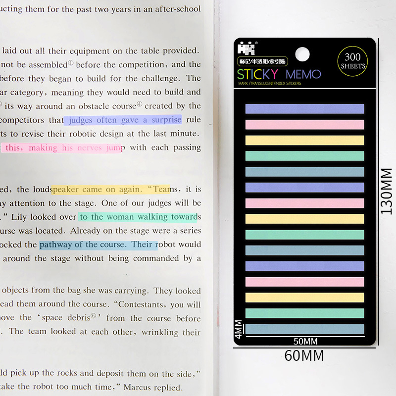 300%20Sheets%20Rainbow%20Color%20Cute%20Index%20Sticker%20Waterproof%20Transparent%20Sticky%20Notes%20ZHIYU%20-%20Image%204