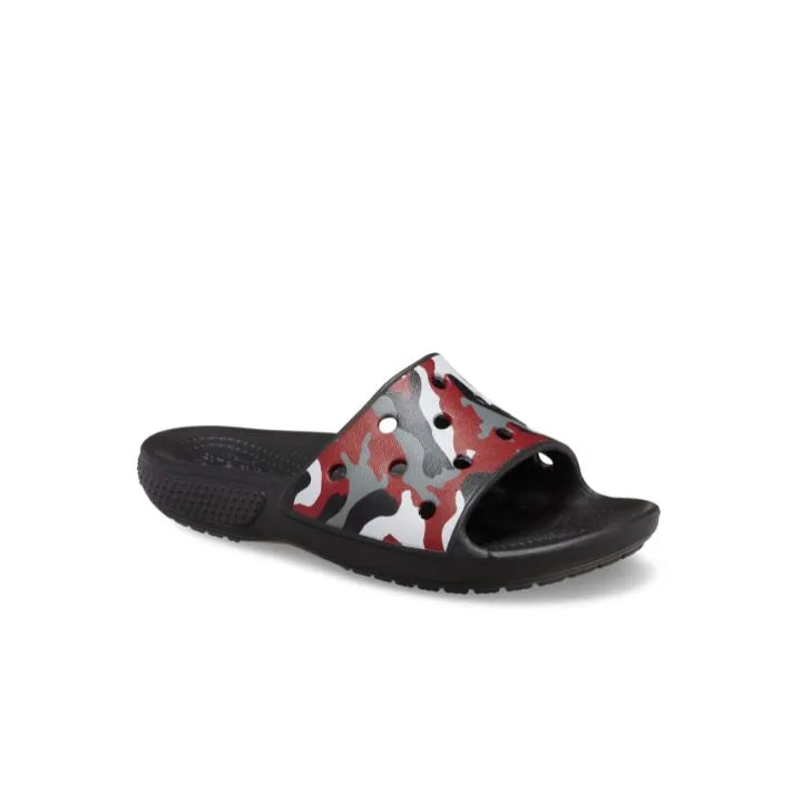 Dép Quai Ngang Trẻ Em Crocs Camo Classic - Black/Red