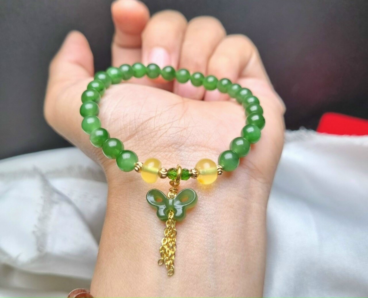 Cặp Rồng nằm phong thủy đá ngọc hoàng long - Dài 15cm