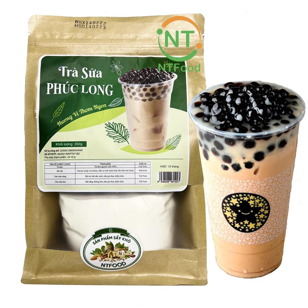 Set nguyên liệu pha Trà sữa Phúc Long NTFood 350g (10 - 15 ly) - Nhất Tín Food