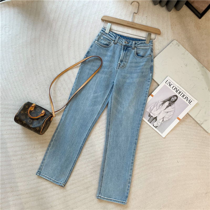 Quần jeans nữ ống đứng quần baggy lưng cao ống rộng quần jean nữ đẹp 2022