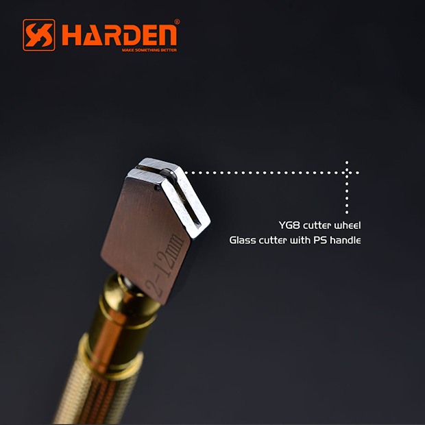 HARDEN 175mm Manual Auto-Oil Glass Cutter Professional Glass Cutting Tool Auto Oil Glass Cutter YG8 Cutter Wheel 570352 - Kings Trading.