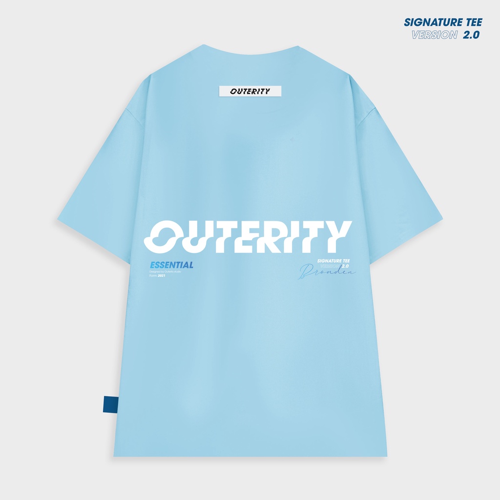 Áo thun Outerity Signature Sky Blue ver2.0 - ORP136