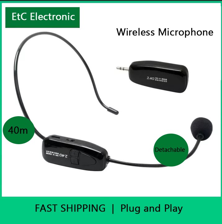 2.4G Wireless Microphone Speech Headset Radio For Loudspeaker Teaching Guide Mic