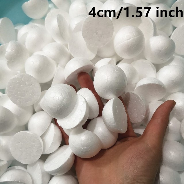 【Folio & Light】4cm 200pcs Half Round Solid Polystyrene Styrofoam Foam ...