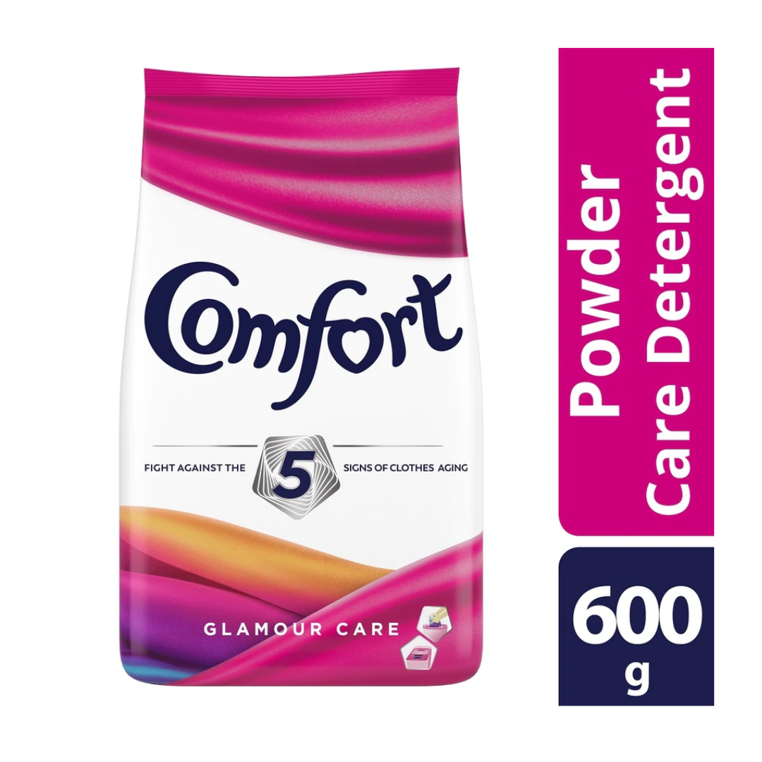 COMFORT Pink Powder Detergent Glamour Care 600g Pouch ( crumpled ...