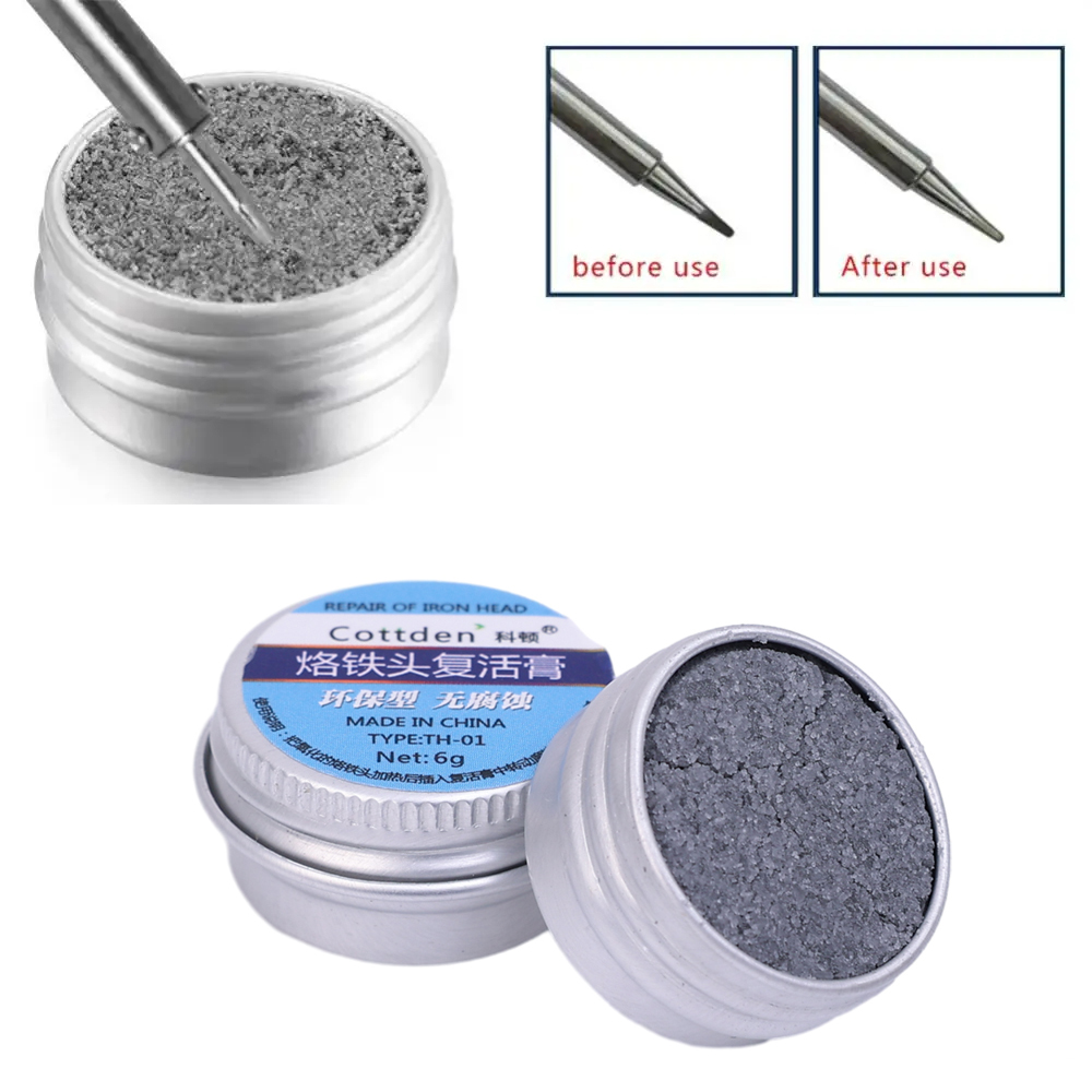 Electrical Soldering Iron Tip Refresher Solder Cream Clean Paste for Oxide Solder Iron Tip Head Resurrection Oxidative Cleaning