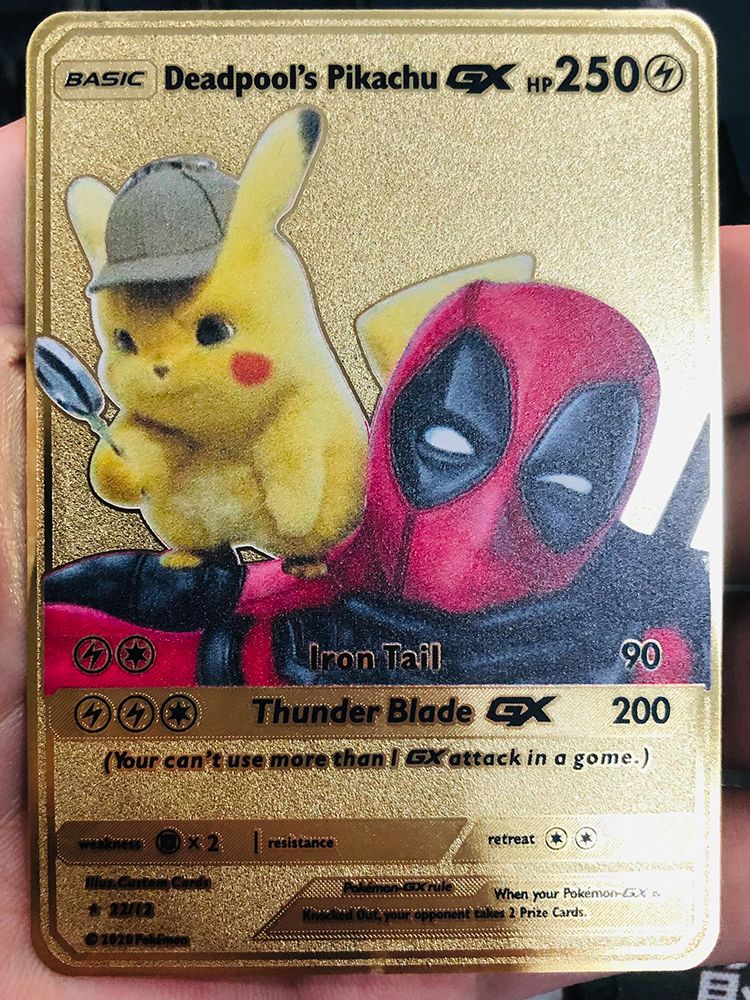 deadpool and pikachu pokemon card Deadpool Pikachu Cosplay Custom made Fan art
