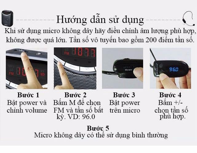 Micro không dây FM dùng cho máy trợ giảng