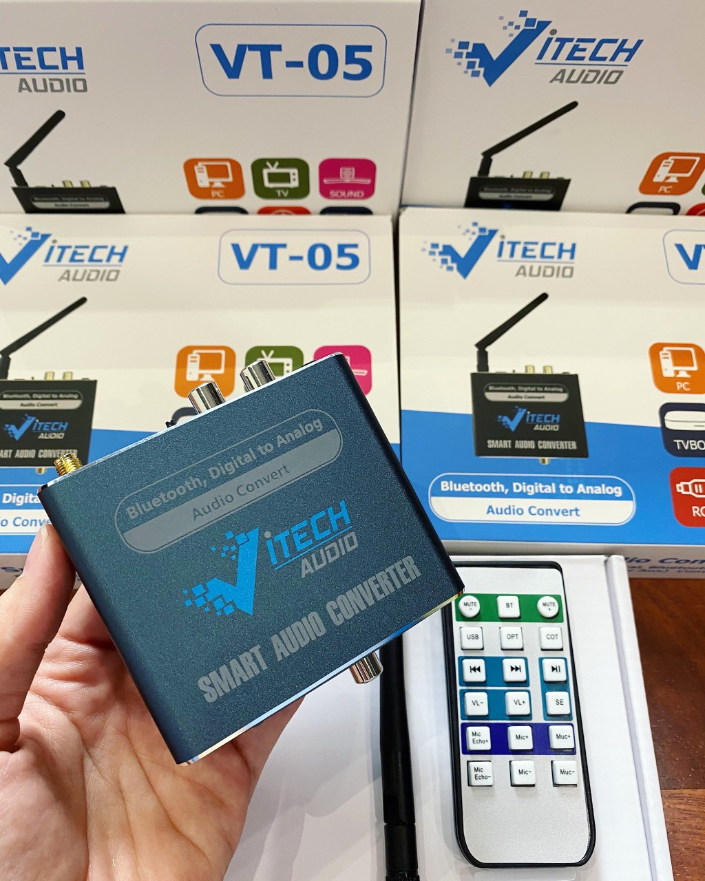 Bộ chuyển đổi âm thanh từ Optical sang Analog, có Bluetooth-VITECH VT05