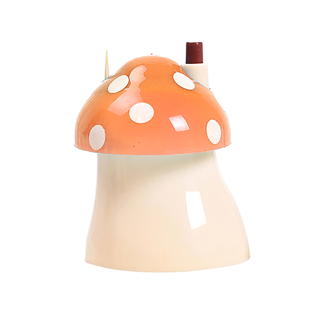 1Pc Portable Home Bar Mushroom Automatic Toothpick Storage Box Dispenser Holder