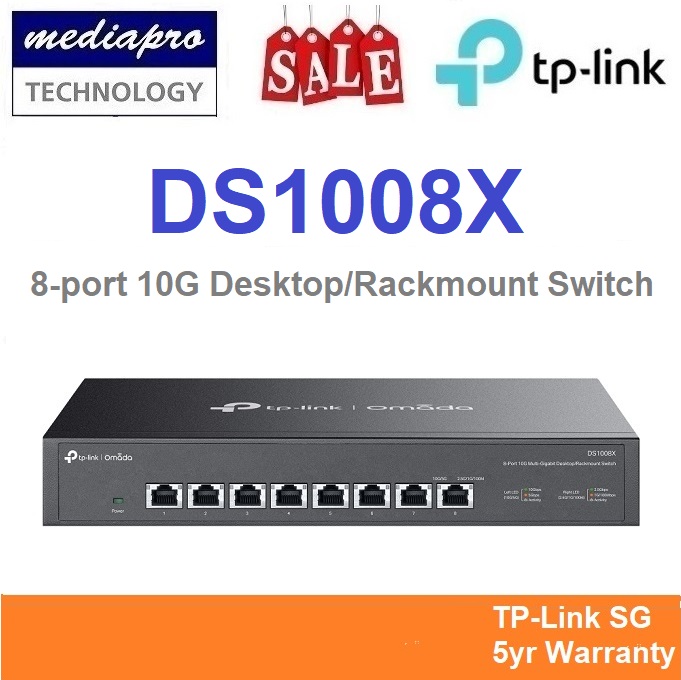 TP-LINK DS1008X Omada 8-port 10G Desktop/Rackmount Switch ( Mulit
