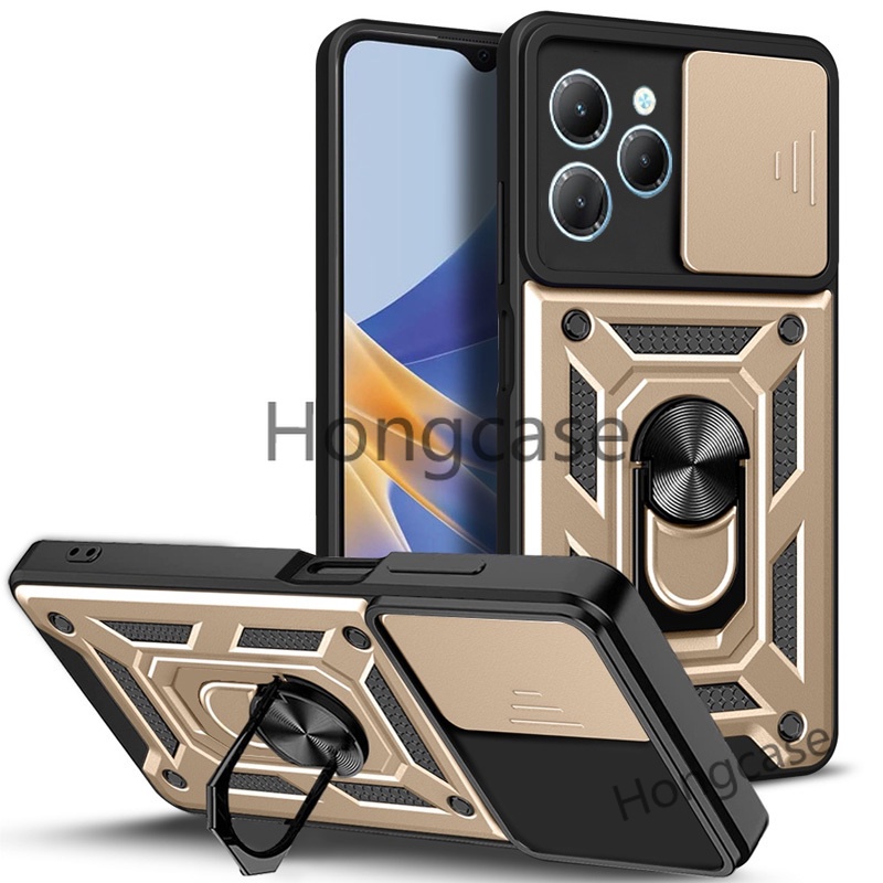 Casing for infinix hot 40 pro 4g hot40pro hot40 40pro smart8 hot40i smart8pro 2023 phone case sliding window armor ring bracket shockproof push pull camera protection back cover