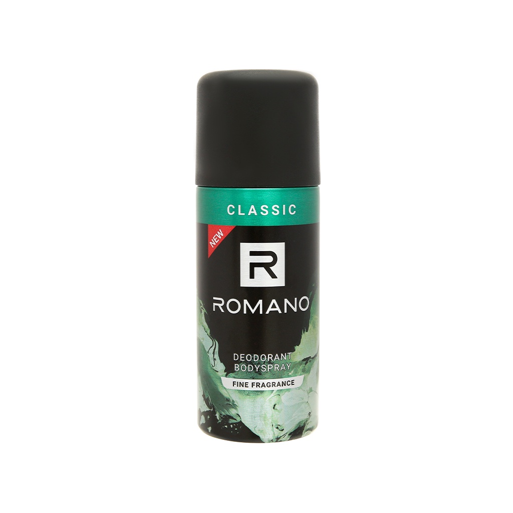 Xịt khử mùi nước hoa nam Romano - xịt thơm body Deodorant Bodyspray - sịt khử mùi nam 150ml