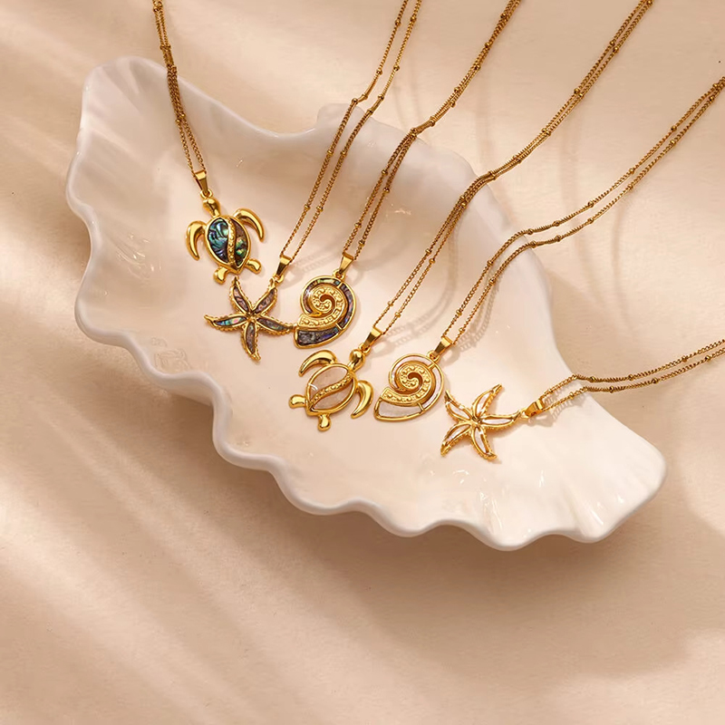 Creative%20Sea%20Turtle%20Conch%20Pendant%20Necklace%20For%20Women%20Girls%20Exquisite%20Stainless%20Steel%20Pendant%20Clavicle%20Chain%20Jewelry%20Accessories%20-%20Image%202