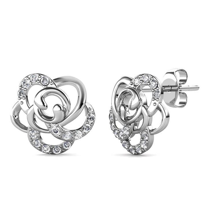 diamond flower earrings costco