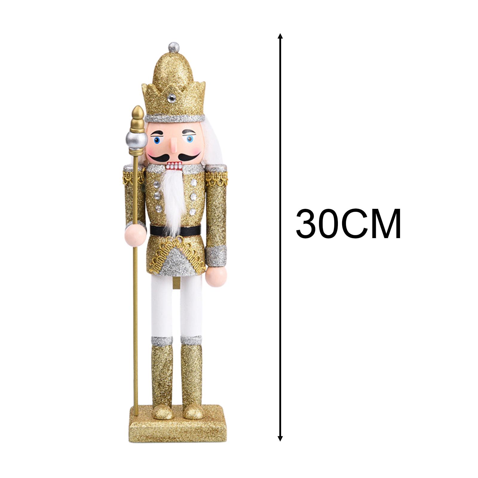 Blesiya Nutcracker Soldier Figure Decor, Christmas Nutcracker Figures, Xmas Nutcracker, Wooden Nutcracker for Kids Gifts Party Decor
