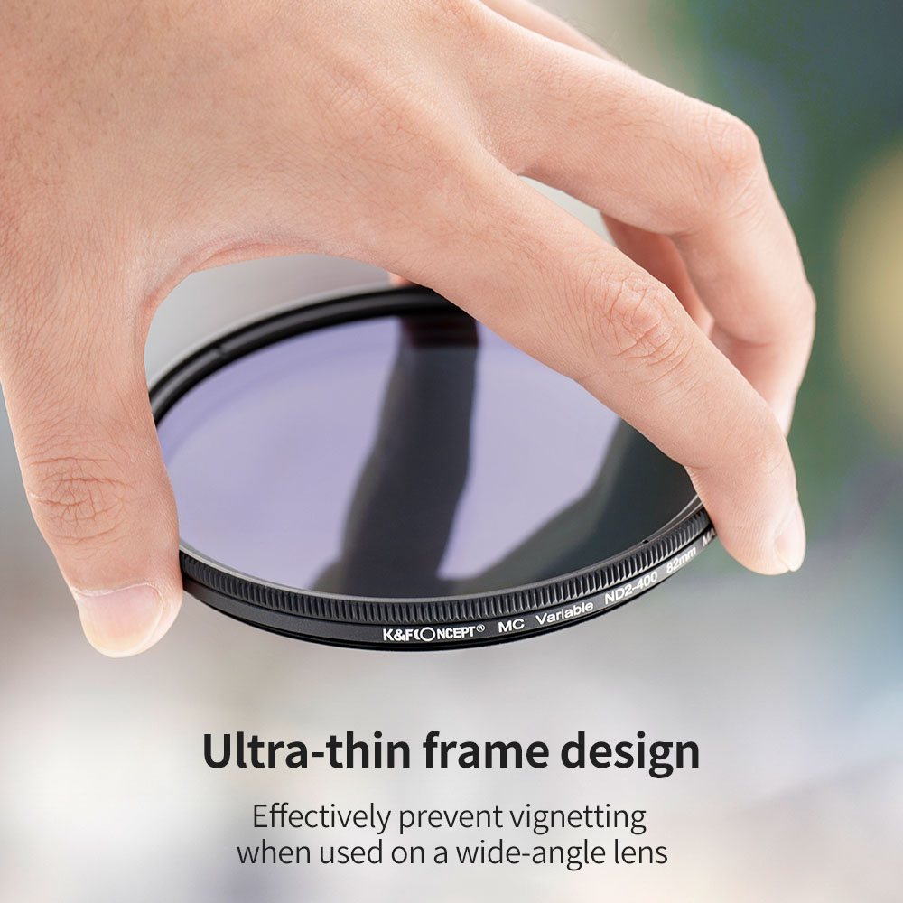 K&F Concept Variable ND2-ND400 Lens Filter Ultra-thin adjustable ND Filter 37-82MM