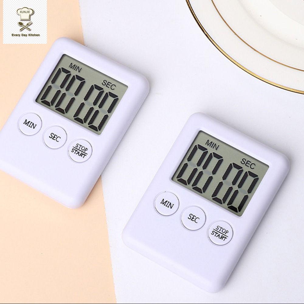 XUNJIE LCD Cơ khí Đồng hồ bấm giờ Nướng bánh Báo động Đồng hồ đếm ngược trong bếp Đồng hồ bấm giờ nhà bếp kỹ thuật số Hẹn giờ điện tử Hẹn giờ nấu ăn