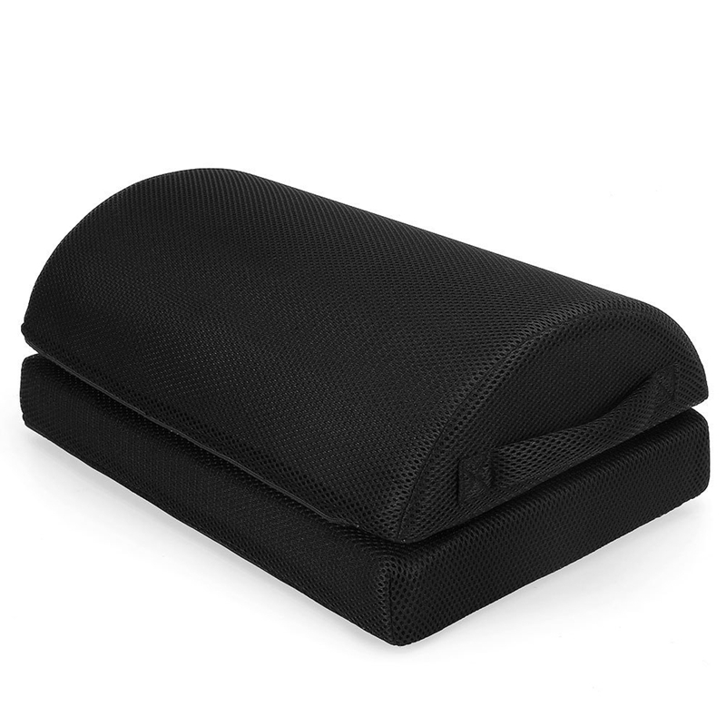 1 PCS Foot Rest Under the Work Desk, Black Double-Layer Adjustable Footstool Suitable for Office